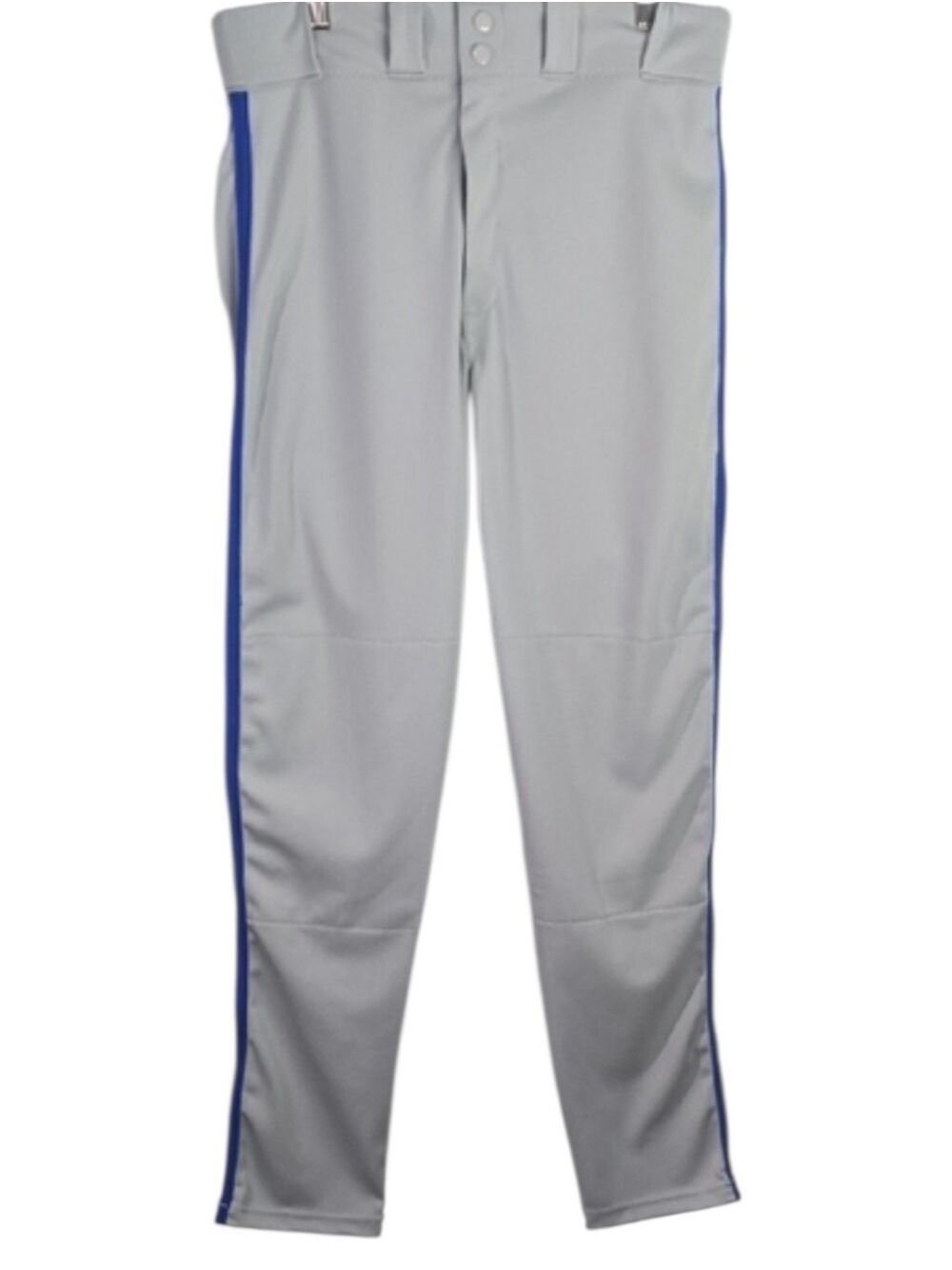 Powers Activewear Pants Men's Size 34 Grey Blue Stripe Sports Baseball Active